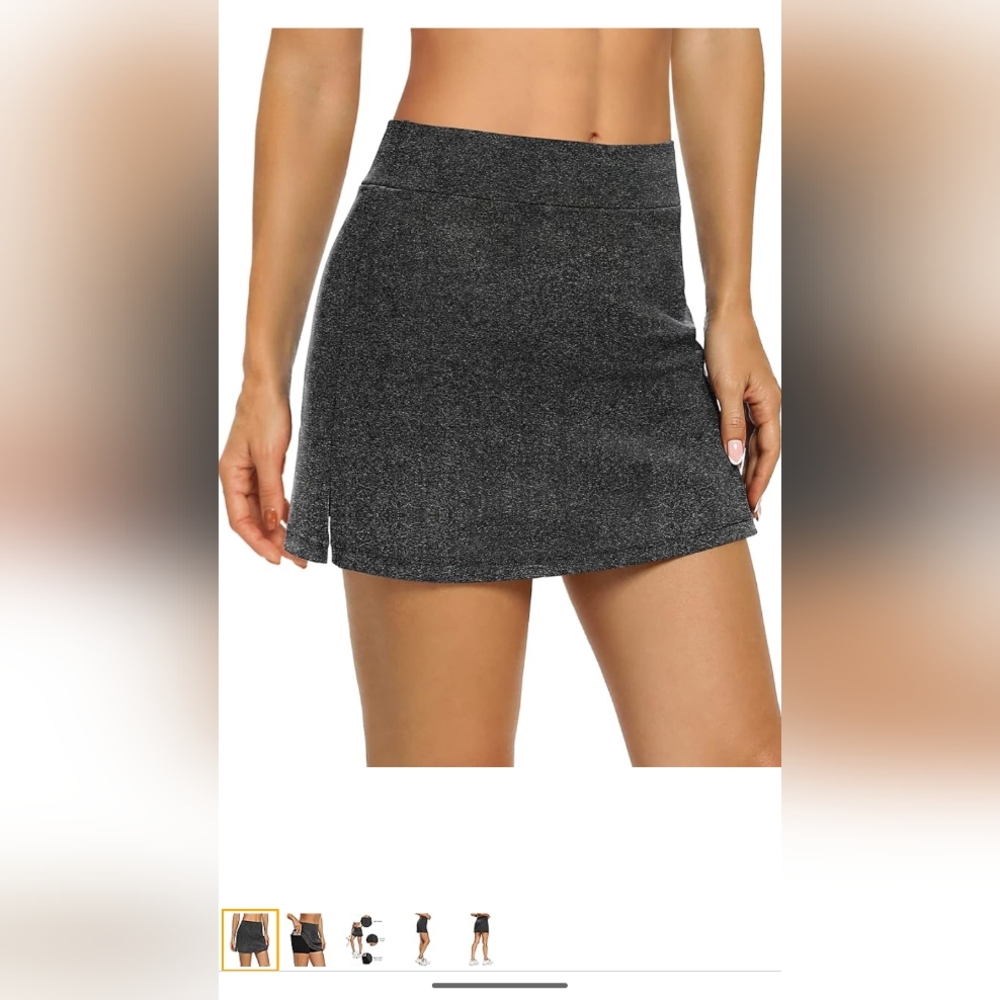 Heather Gray Athletic Mini Skort